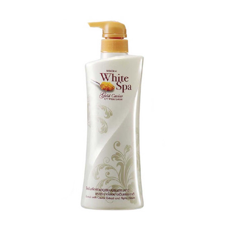 Mistine White Spa Gold Caviar UV White Body Lotion for All Skin Types 400ml 400ml