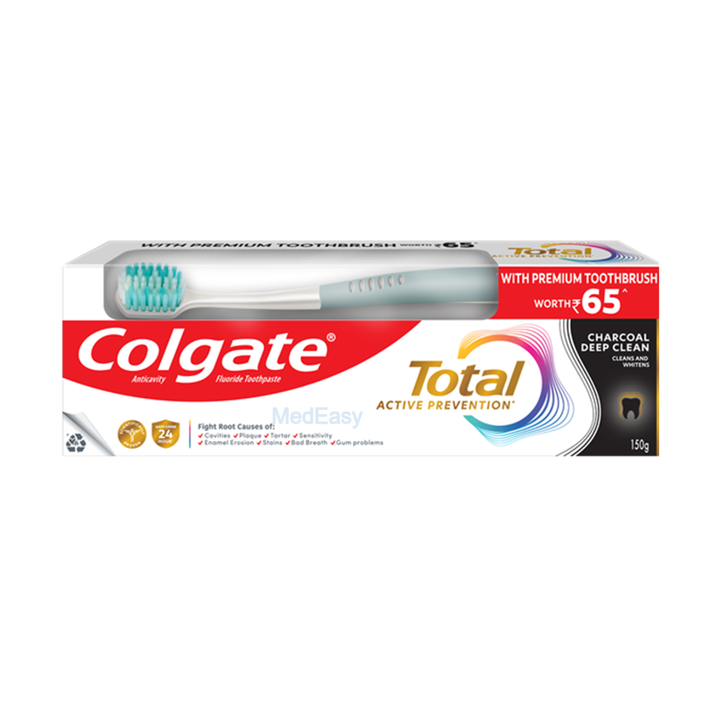 Colgate Total Charcoal Clean Toothpaste + TBR 150g | Price & Buy Online ...