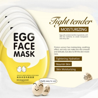 Bioaqua Egg Face Sheet Mask for Nourishing & Smoothing Skin 25g 25g