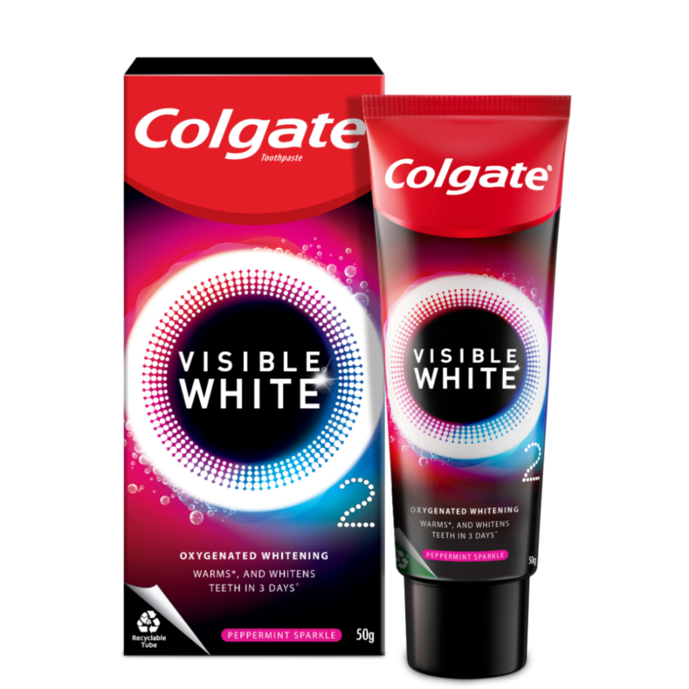 Colgate Visible White 02 Peppermint Sparkle Toothpaste 50 gm