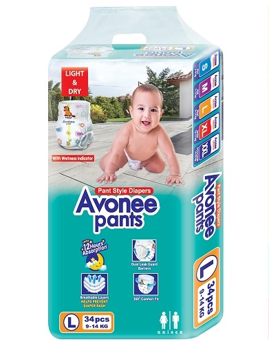 Avonee Pant Style Diaper L 34s (9-14kg)
