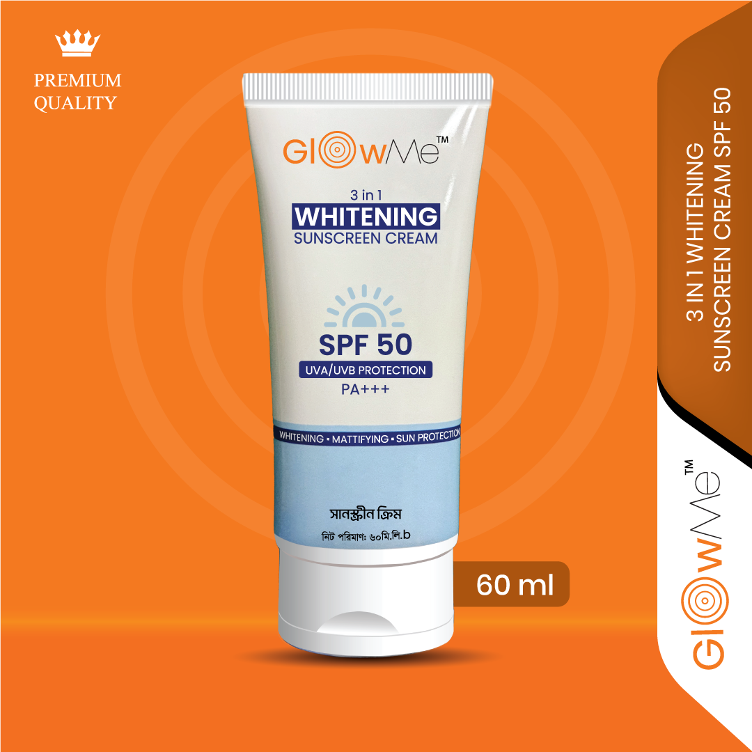 Glow Me 3 in 1 Whitening Sunscreen Cream with UVA/UVB Protection 60ml 60ml