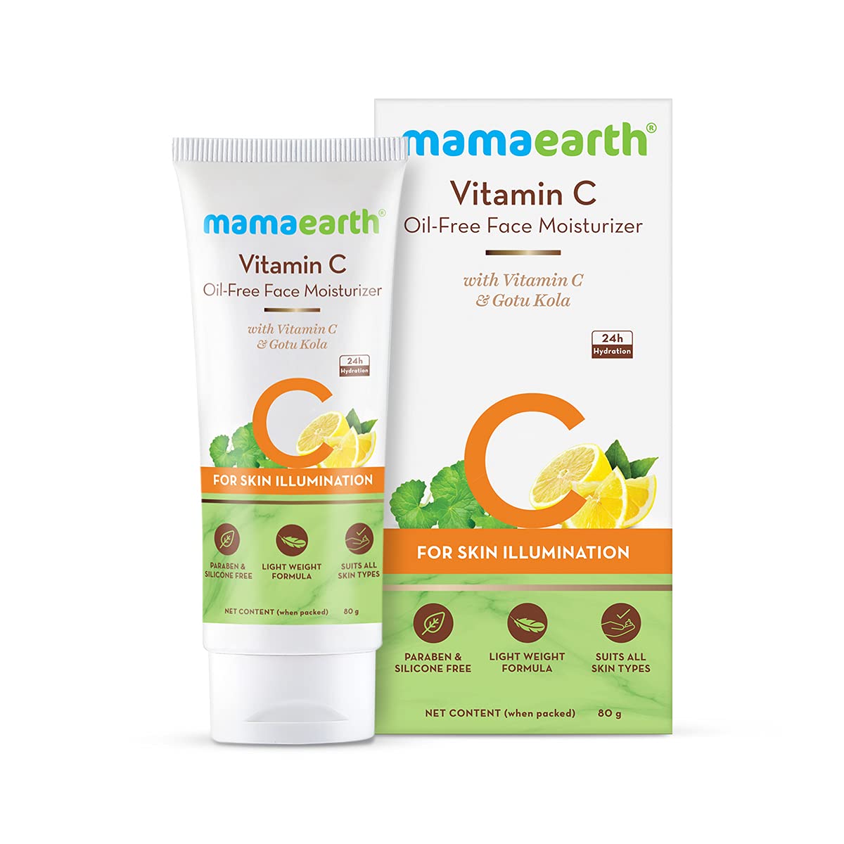 Mamaearth Vitamin C Oil-Free Face Moisturizer for All Skin Types 80g 80g