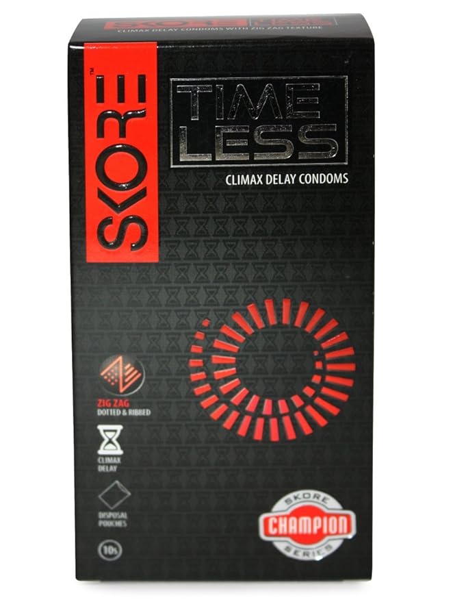 Skore Timeless Climax Delay Dotted & Ribbed Condoms 10pc 10pc