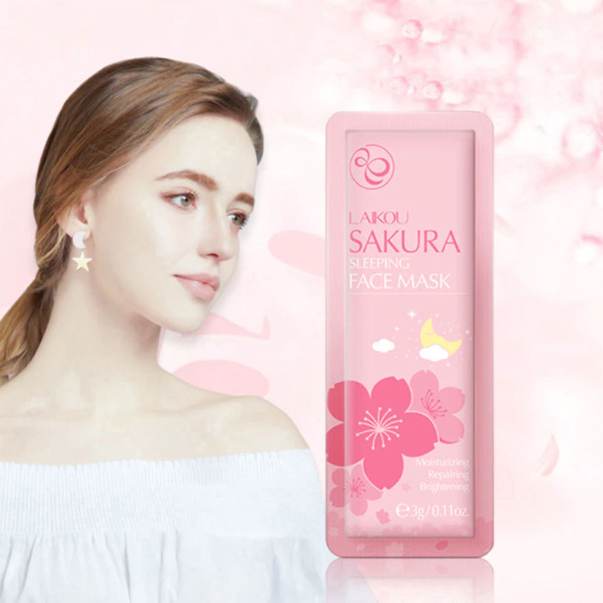Laikou Japan Sakura Sleeping Face Mask 3g 3g