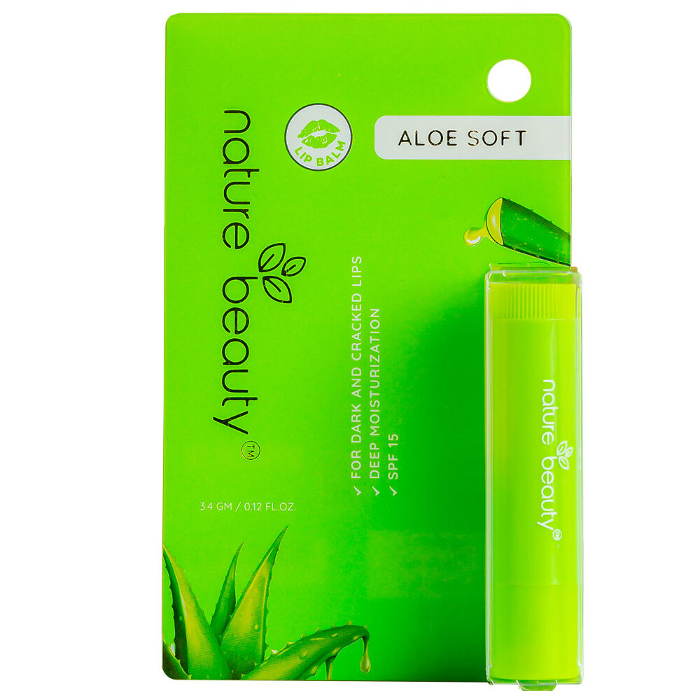Nature Beauty Aloe Soft Lip Balm for Dark & Cracked Lips 3.4gm 3.4g