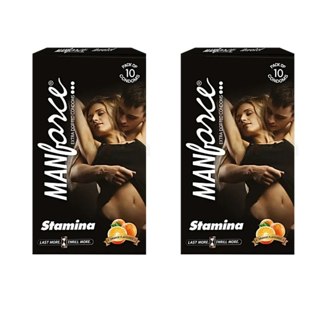Manforce Stamina Orange Condom 10pc Buy 1 Get 1 10pc