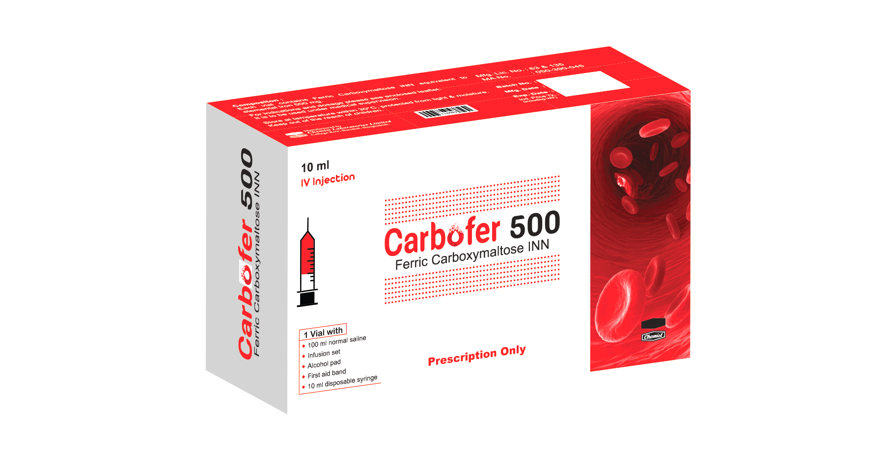 Carbef Injection Carbofer 500 mg/10 ml IV Injection or Infusion | Price & Buy Online ...