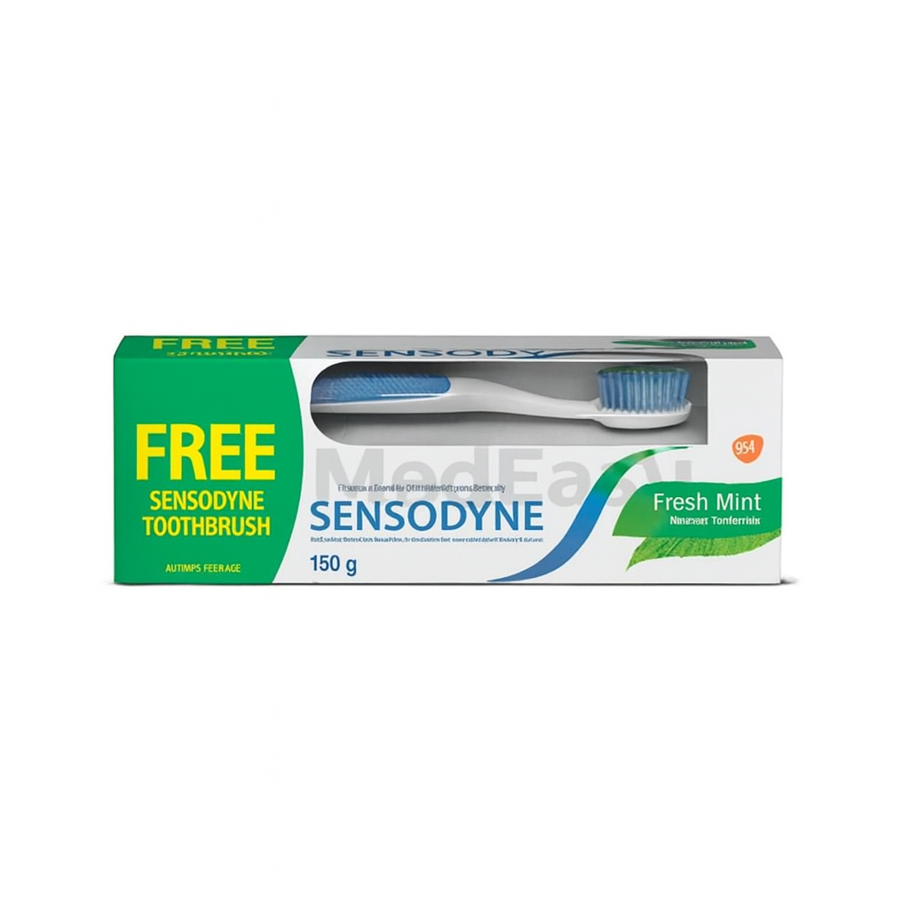 Sensodyne Fresh Mint With Free Sensodyne Toothbrush 150 gm