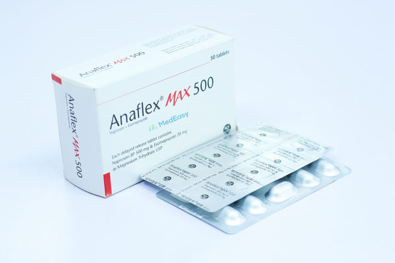 Anaflex Max 500 mg+20 mg Tablet | Price & Buy Online | MedEasy