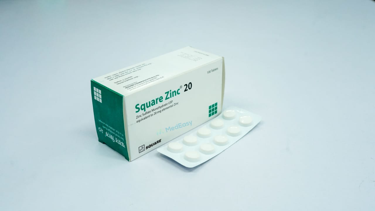 Square Zinc 20 mg