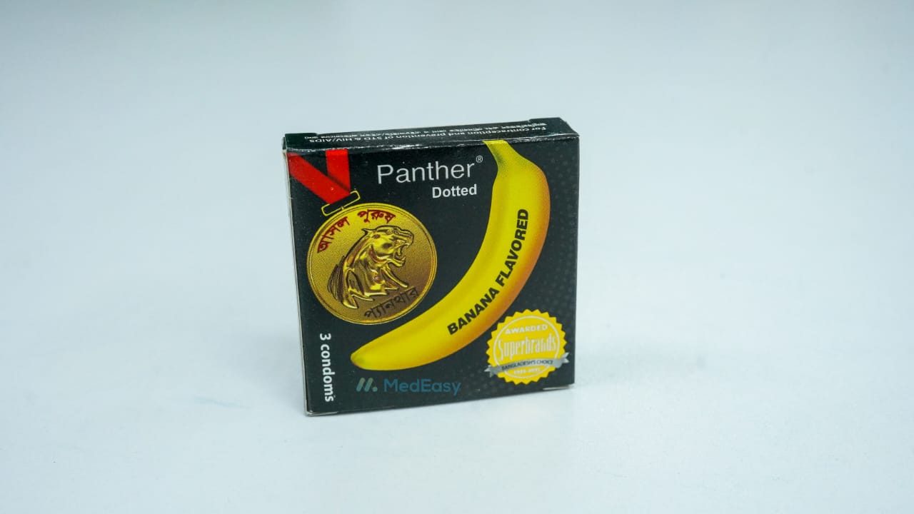 Panther Dotted Banana Flavored Condoms 