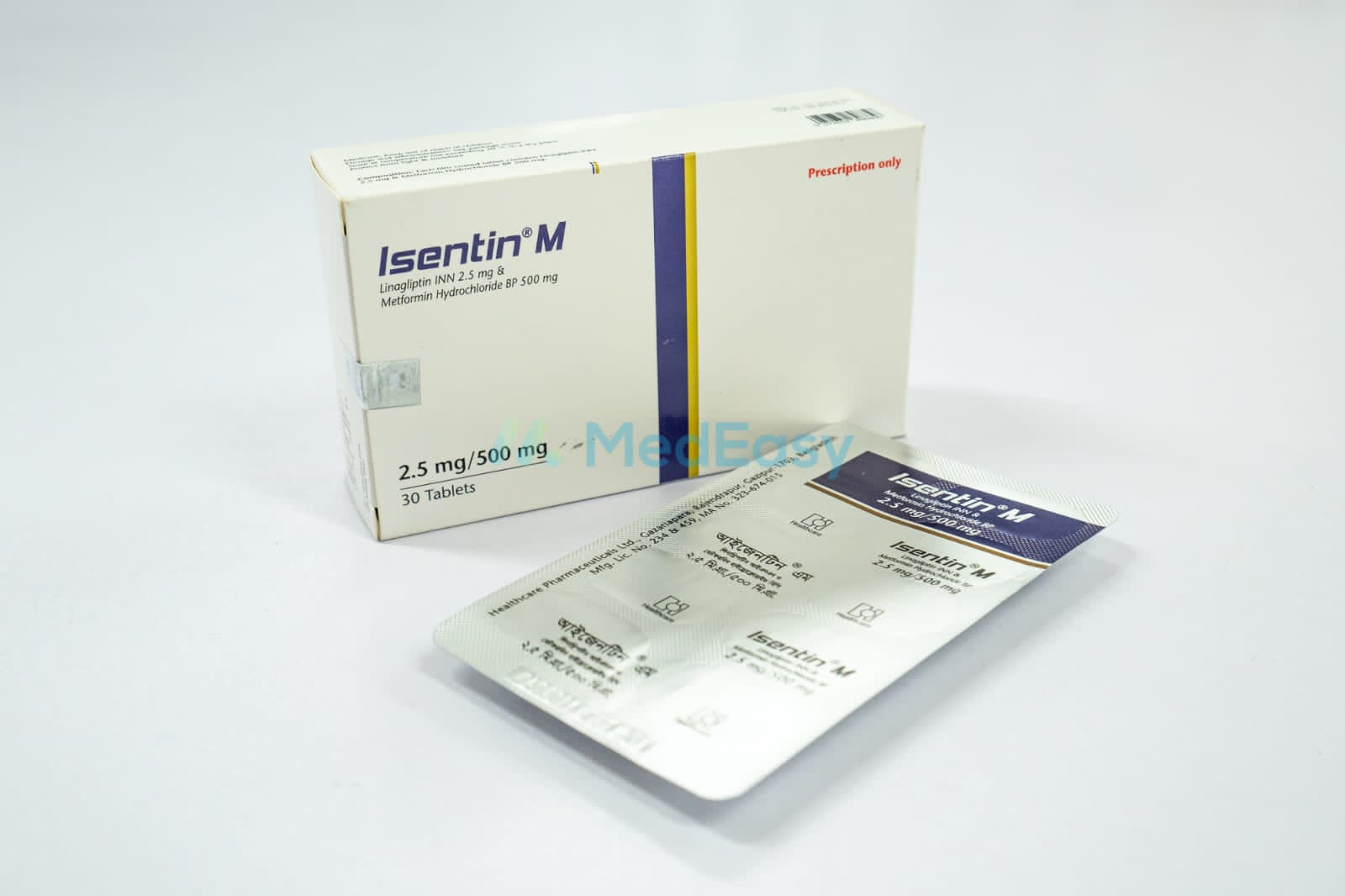 Isentin M 2.5 mg + 500 mg
