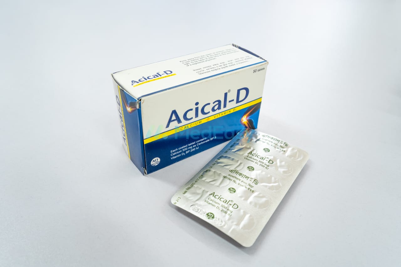 Acical-D 500 mg+200 IU