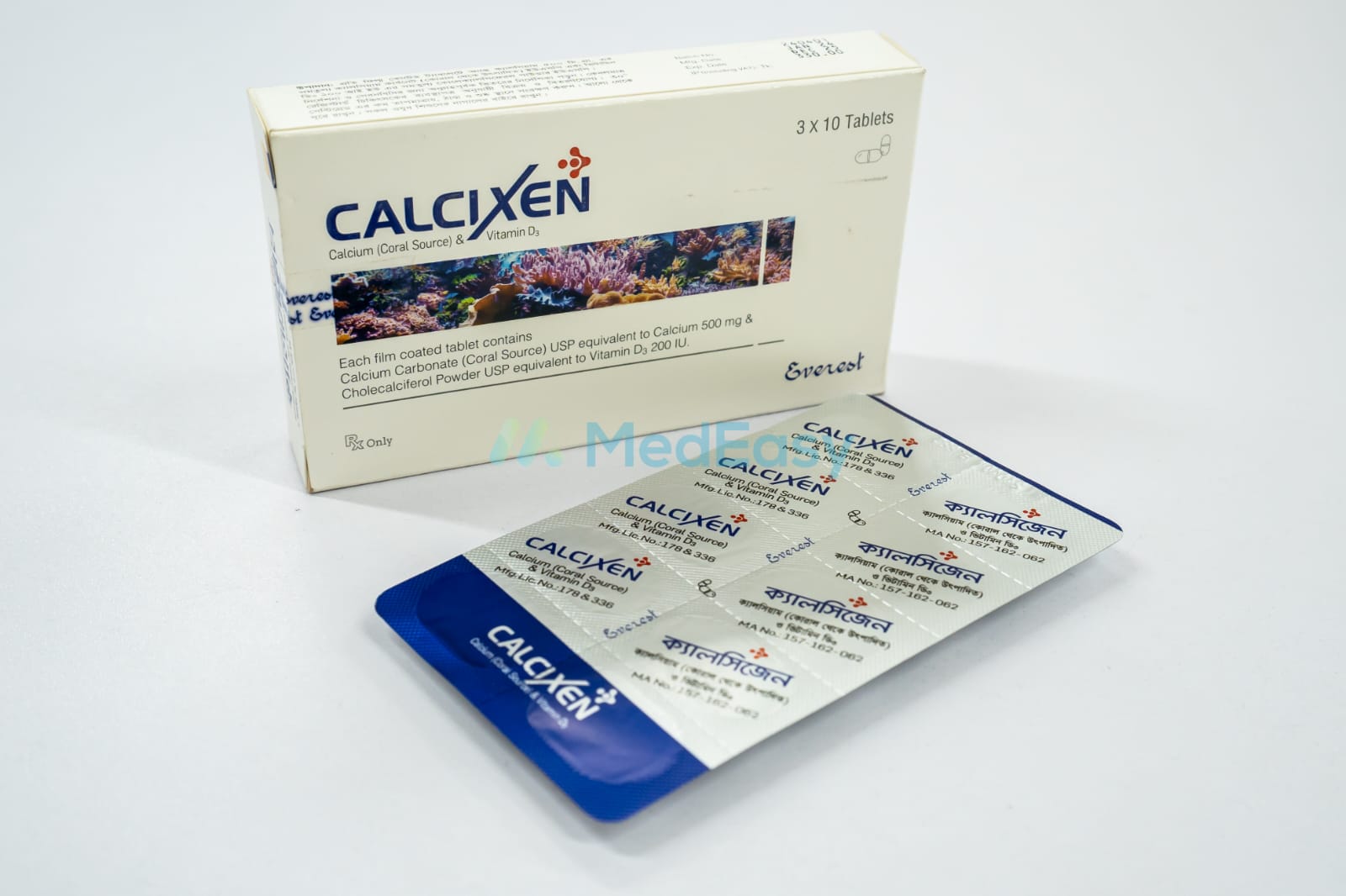 Calcixen 500 mg+200 IU