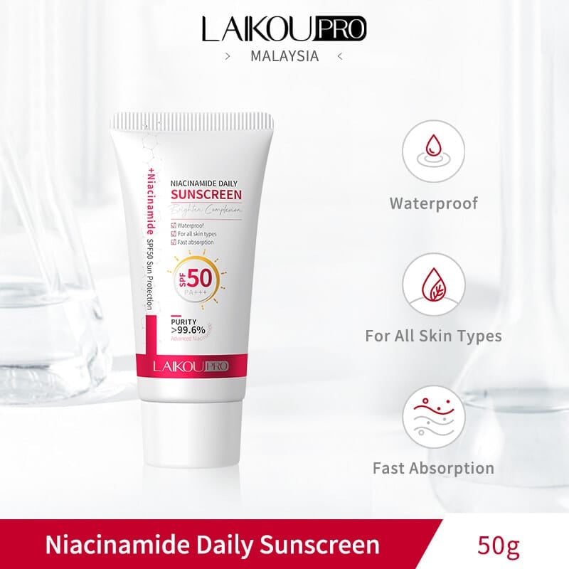 Laikou Pro Niacinamide Daily Sunscreen SPF50 PA+++ for All Skin Types 50g 50g