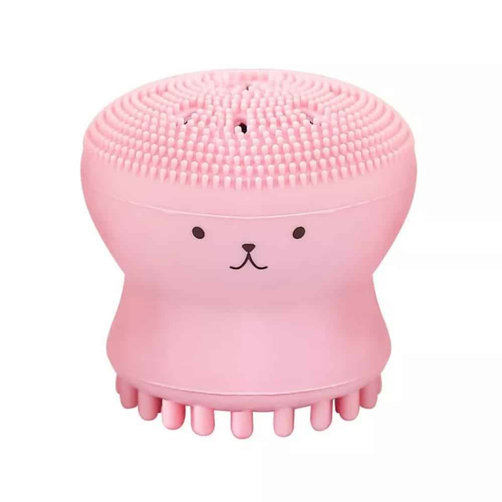 Laikou Octopus Silicone Facial Brush Pink 1pc 1pc