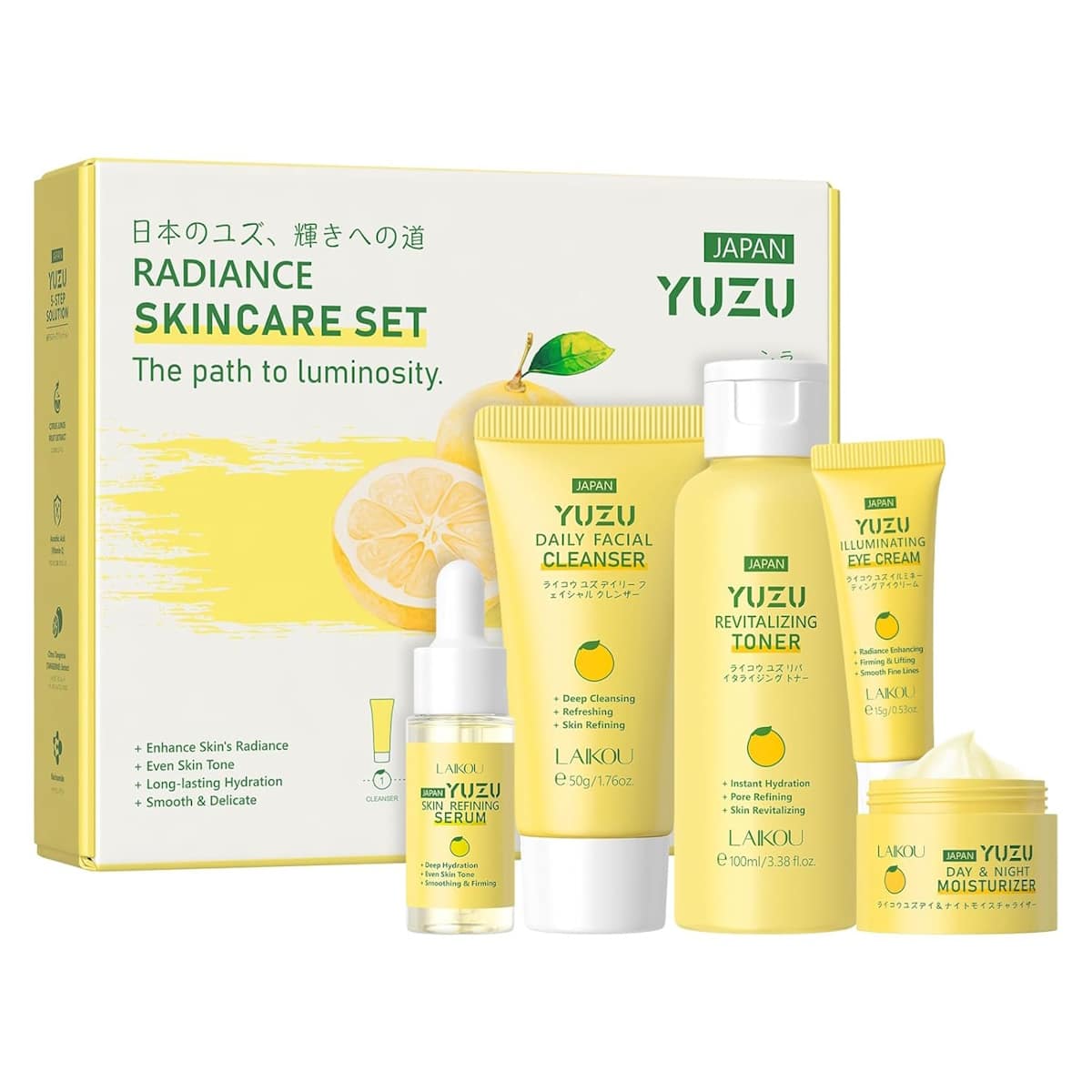 Laikou Radiance Skincare Set YUZU Japan 5pcs 5pc