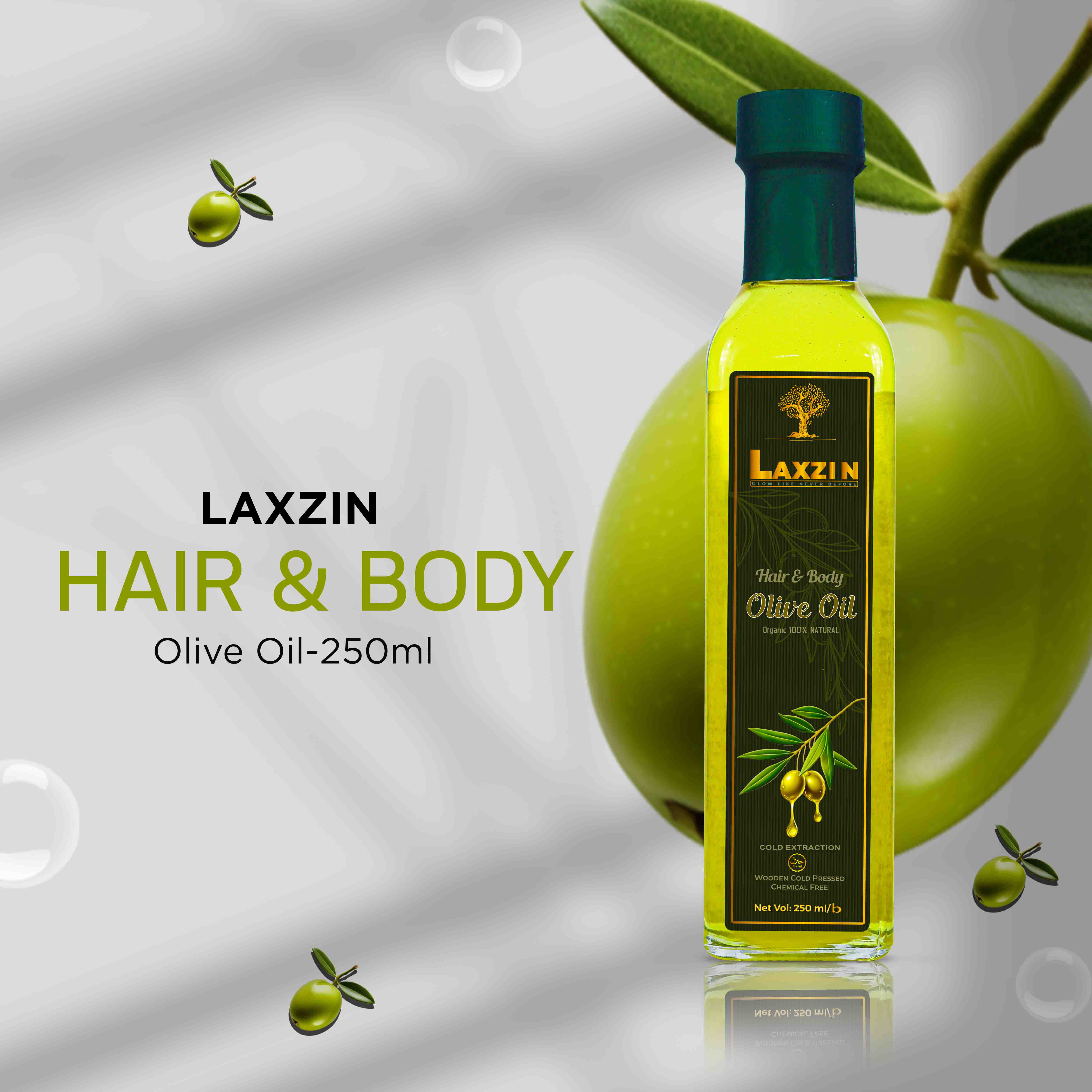 Laxzin Hair & Body Olive Oil 250ml 250ml