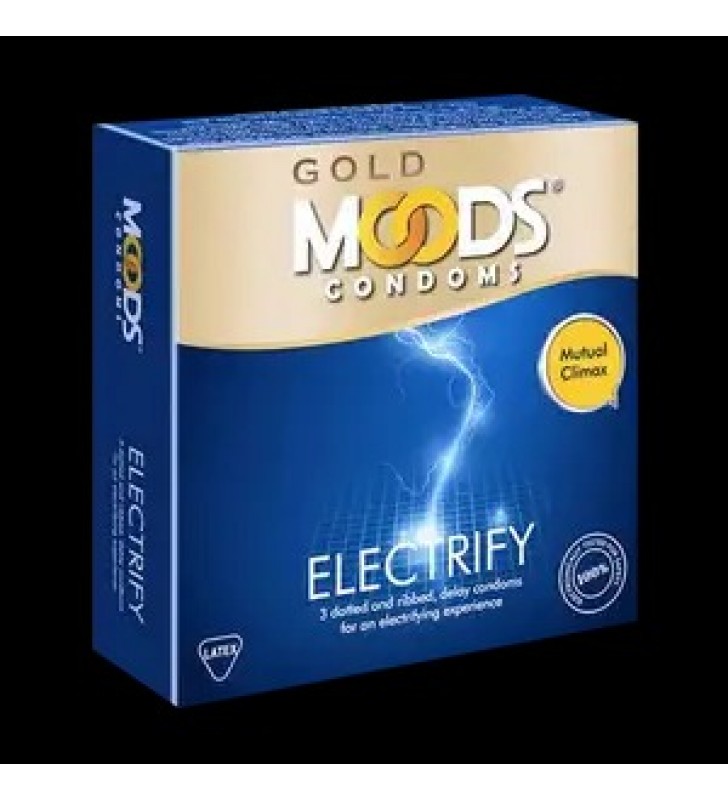 Moods Gold Electrify Condom for Mutual Climax 3pc 3pc