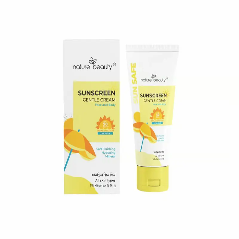 Nature Beauty Lightweight Sunscreen Gentle Cream SPF50 PA+ for All Skin Types 50ml 50ml