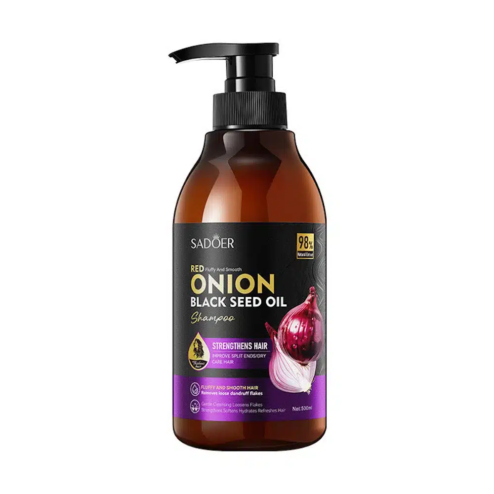 Sadoer Red Onion Black Seed Oil Shampoo for Strengthening Hair 500ml 500ml