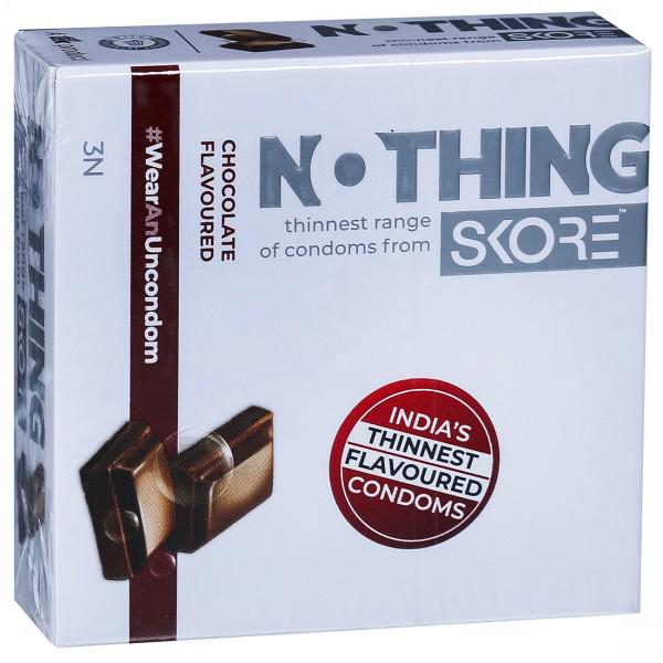 Skore Nothing Chocolate Flavored Thinnest Condoms 3pc 3pc