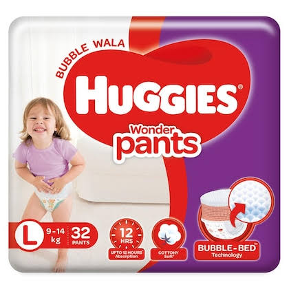 Huggies Wonder Pants L 32s(9-14kg)