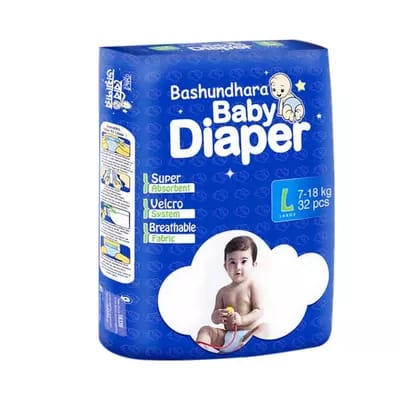 Bashundhara Baby Diaper 7-18Kg 32pc