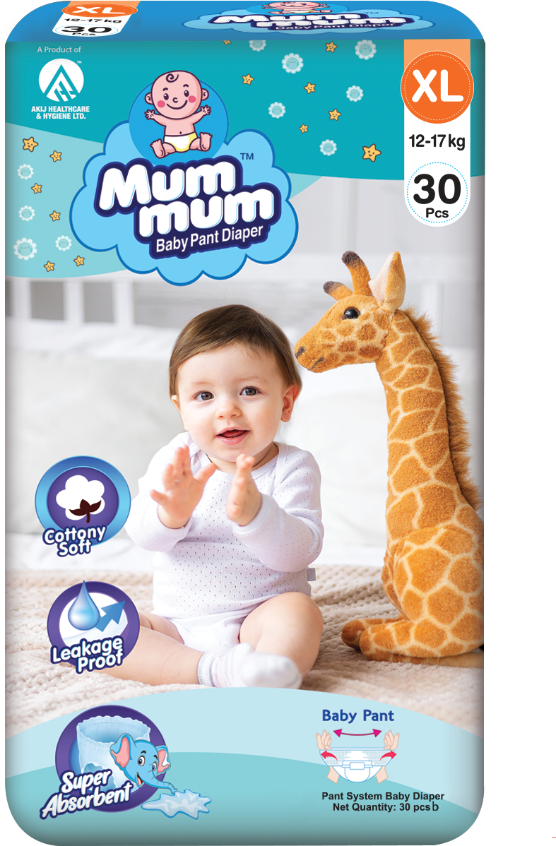Mum Mum Baby Diaper Pant 12-17 kg XL 30