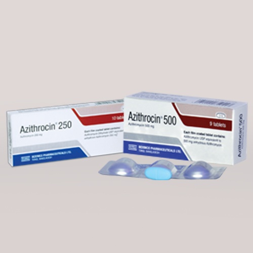 Zithrin Azithrocin 250 mg Tablet - এ্যাজিথ্রোসিন ২৫০ মি.গ্রা. ট্যাবলেট | MedEasy