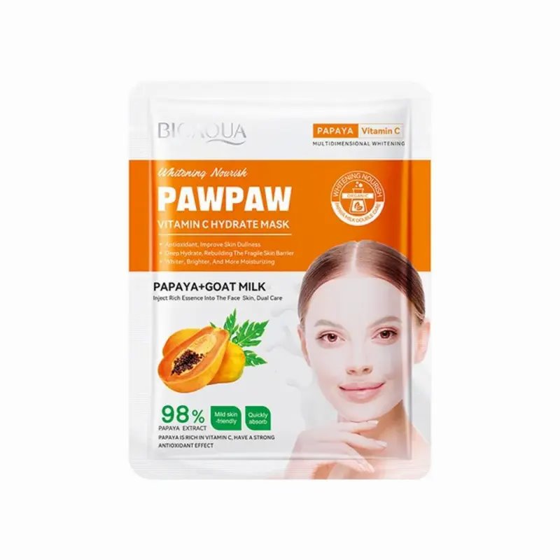 Bioaqua Pawpaw Vitamin C Hydrate Mask with Papaya & Goat Milk 25g 25g