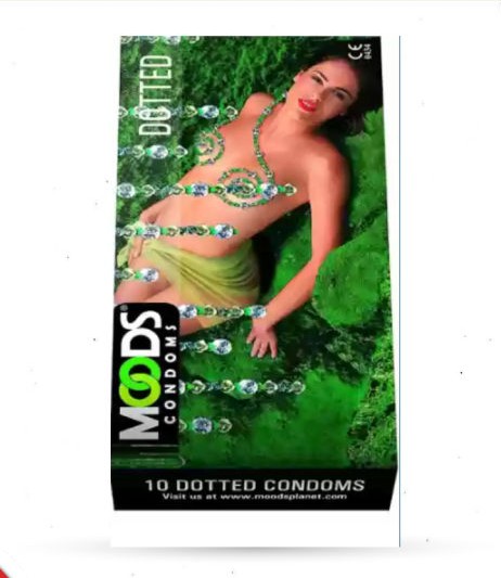 Moods Dotted Green Condom 10pc 10pc
