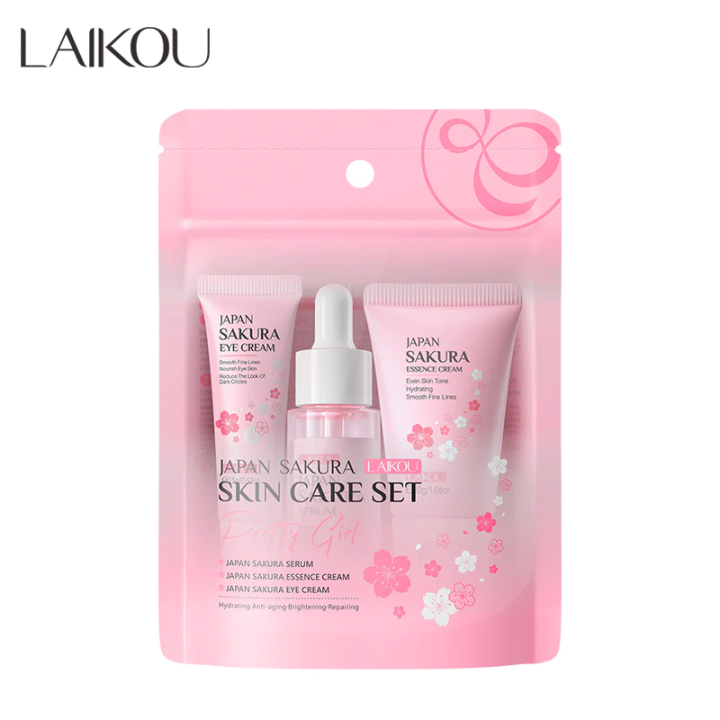 Laikou Sakura Skin Care Set 3Pcs 3pcs