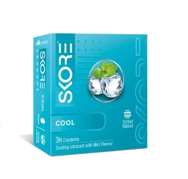 Skore Cool with Cooling Lubricant & Mint Flavoured Condom 3pc 3pc