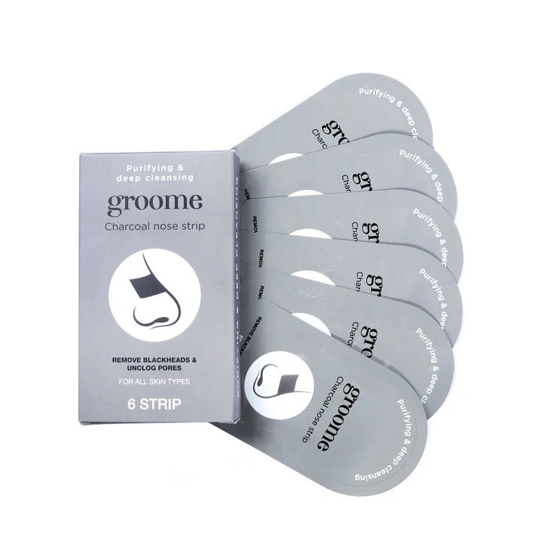Groome Black Head Remover Charcoal Nose strips 6pcs 6pc