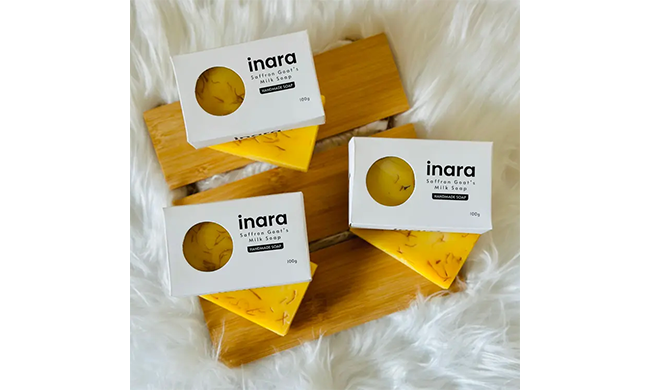 Inara Saffron Goat's Milk Soap (Handmade) 100g