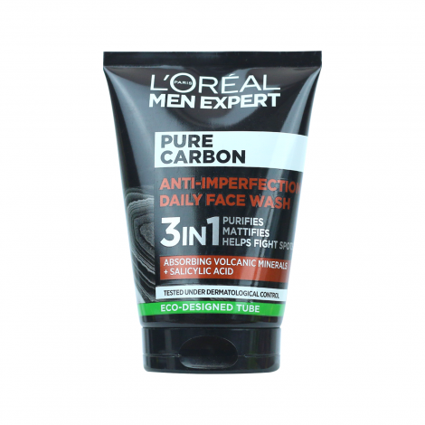 L'Oreal Men Expert Pure Carbon Anti-Imperfection 3in1 Daily Facial Wash 100ml 100ml