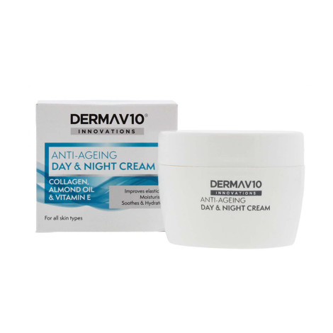 Derma V10 Collagen, Almond Oil & Vitamin E Anti-Ageing Day & Night Cream 50ml 50ml