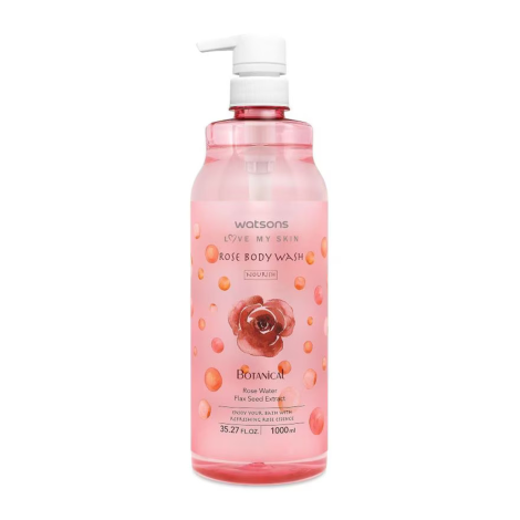 Watsons Botanical Nourish Rose Body Wash 1000ml 1000ml