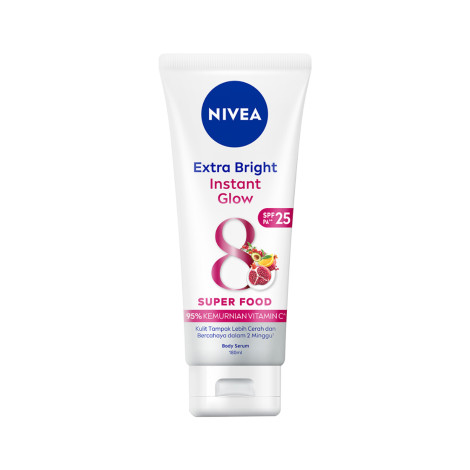 Nivea Extra Bright Instant Glow Super Food Body Serum SPF25 180ml 180ml