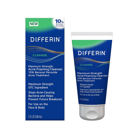 Differin 10% Benzoyl Peroxide Acne Foaming Cleanser 148ml 148ml