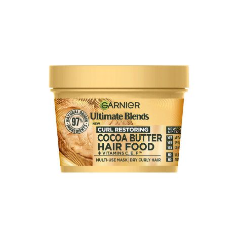 Garnier Ultimate Blends Curl Restoring Cocoa Butter Hair Food + Vitamin C,E,F Multi-Use Mask 400ml 400ml