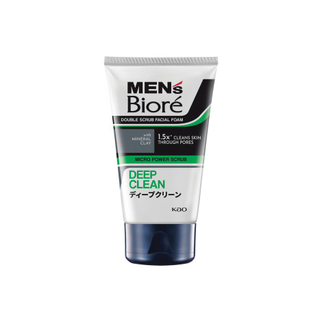 Biore Men's Deep Clean Double Scrub Facial Foam 100g 100g
