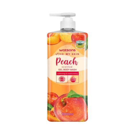 Watsons Love My Skin Peach Scented Gel Body Wash 1000ml 1000ml