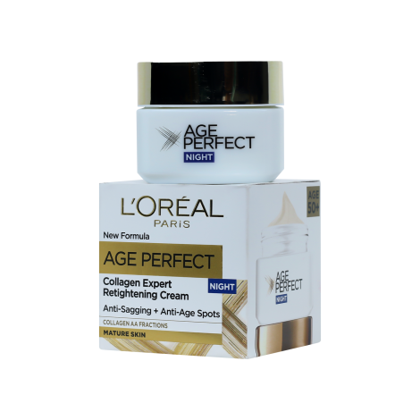 Loreal Age Perfect Collagen Expert retightening Cream Night For Mature Skin 50ml 50ml