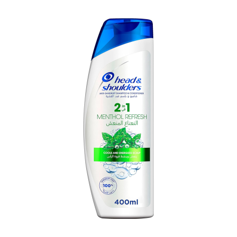 Head & Shoulders 2 in 1 Menthol Refresh Shampoo & Conditioner 400ml 400ml