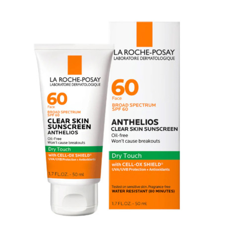 La Roche-Posay Anthelios Clear Skin Face Sunscreen, Dry Touch SPF 60 50ml 50ml