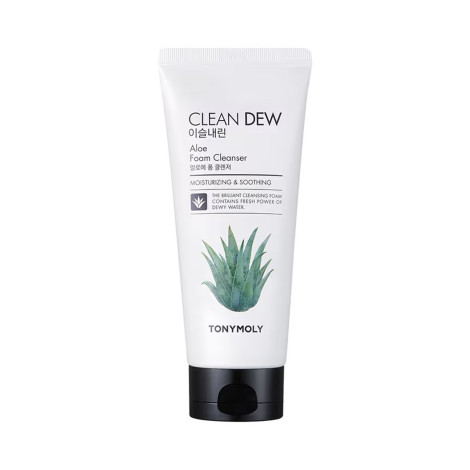 Tonymoly Clean Dew Aloe Moisturizing & Soothing Foam Cleanser 180ml 180ml