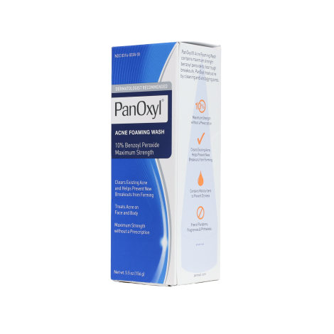 PanOxyl Acne Foaming Wash Benzoyl Peroxide 10% Maximum Strength 156g 156g